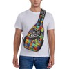 Autism Pattern Sling Backpack Travel Hiking Daypack Autism Awareness Crossbody