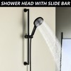 DOUBLUOEG Hand Shower with Slide Bar, Matte Black 26 Inch