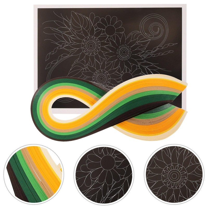 Operitacx Multi-coloured quilling strips set, 1 set, quilling for decorating