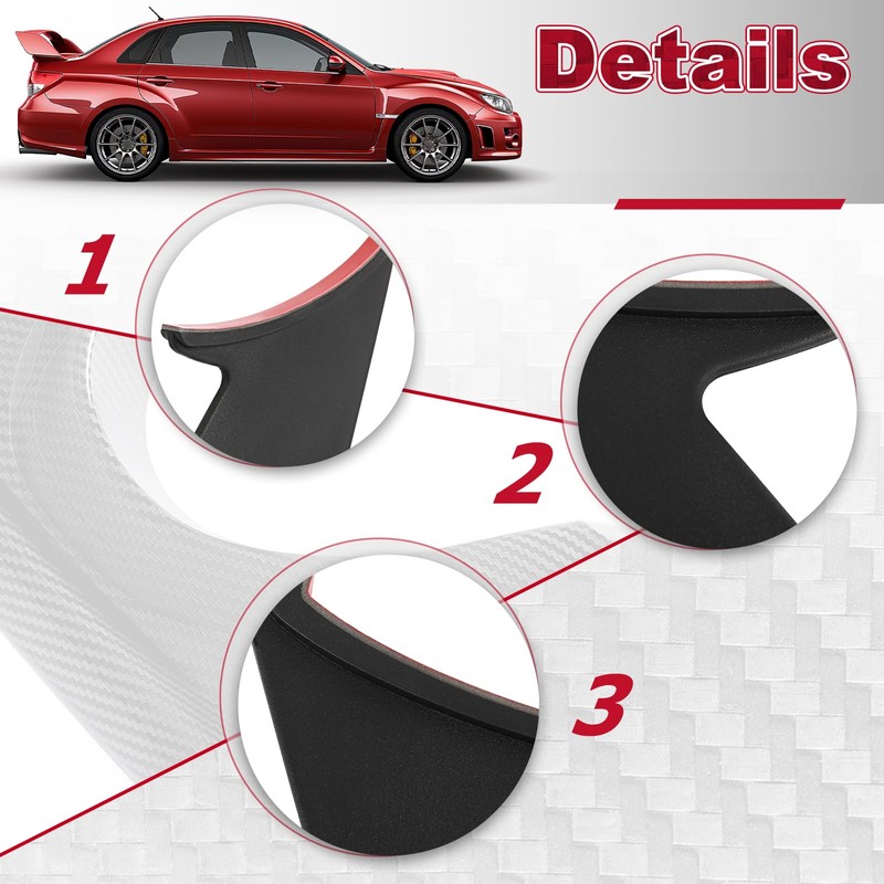 ECOTRIC 2Pcs Spoiler Wing Stabilizer Compatible with 2015-2021 Subaru WRX