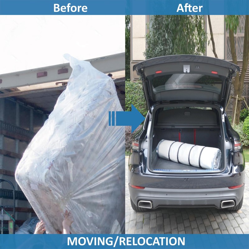 Storage Logic Twin/Twin XL Foam Mattress Vacuum Bag for Moving,