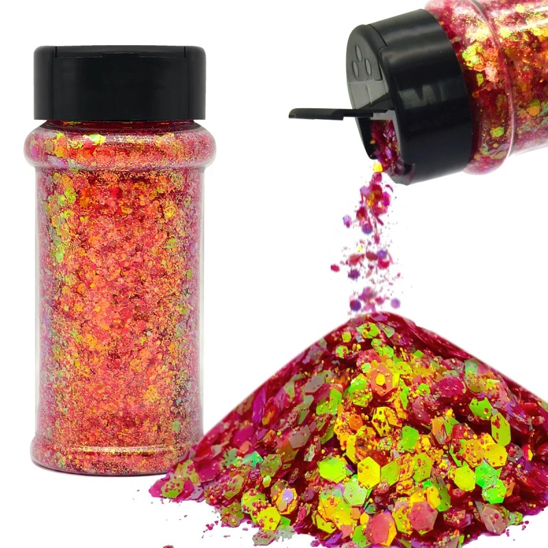 24 Pcs Sparkly Glitter for Crafts, Tumbler & Nail Design,