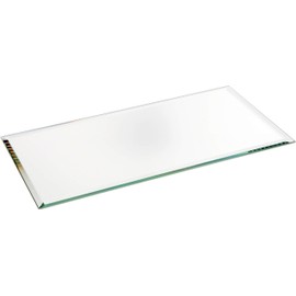Plymor Rectangle 3mm Beveled Glass Mirror, 4 inch x 8 inch (Pack of 12)