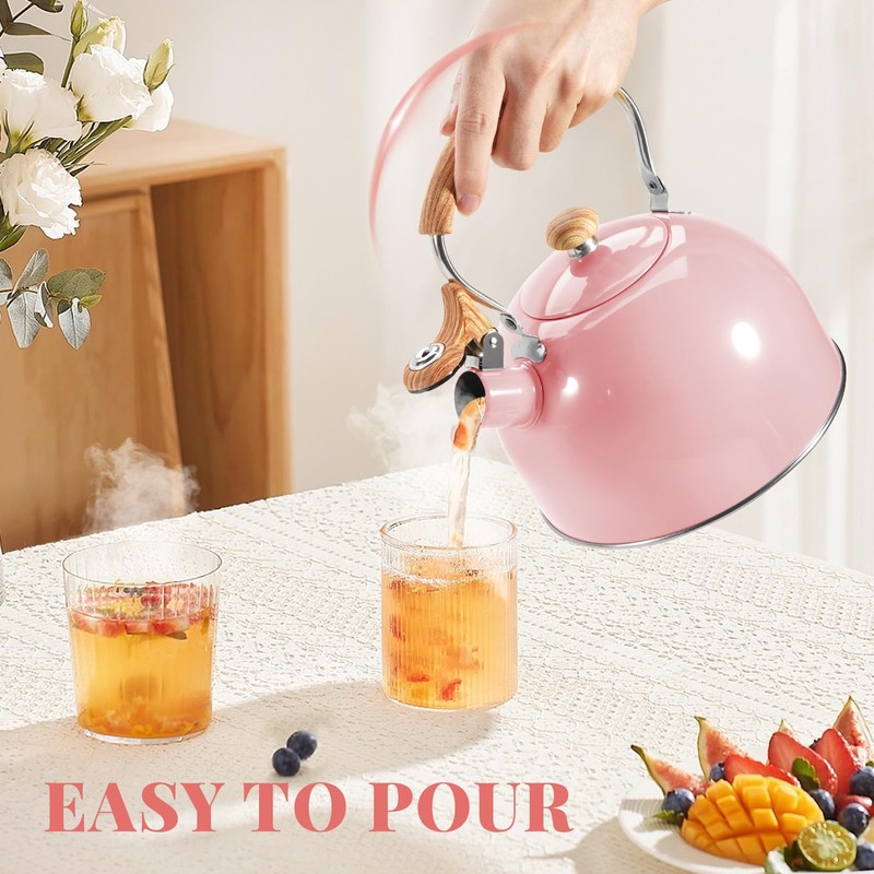 GGC Tea Kettle for Stove Top, 85OZ/2.6QT Whistling Tea Kettles