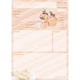 PRICARO Dessert Recipe Pad A4 25 Sheets (Pack of 3)