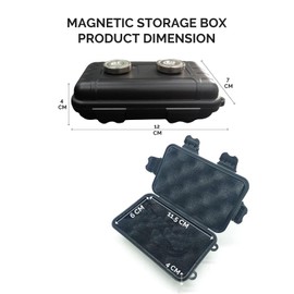Durable and Strong Magnetic Stash Safe Box, Hidden Storage Box, Car underbody Magnetic Stash/Storage Box, Hiding Keys, Valuables, Cash Stash Storage Box (Black, Small)