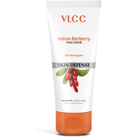 VLCC Exfoliante Facial Berberry - Limpiador Facial con Semilla de Papaya y Extracto de Dátil - Exfoliante Facial Suave para Piel Suave - 80 g