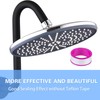 Shower Head Extension Arm,10 Inch High Rise Shower Arm with
