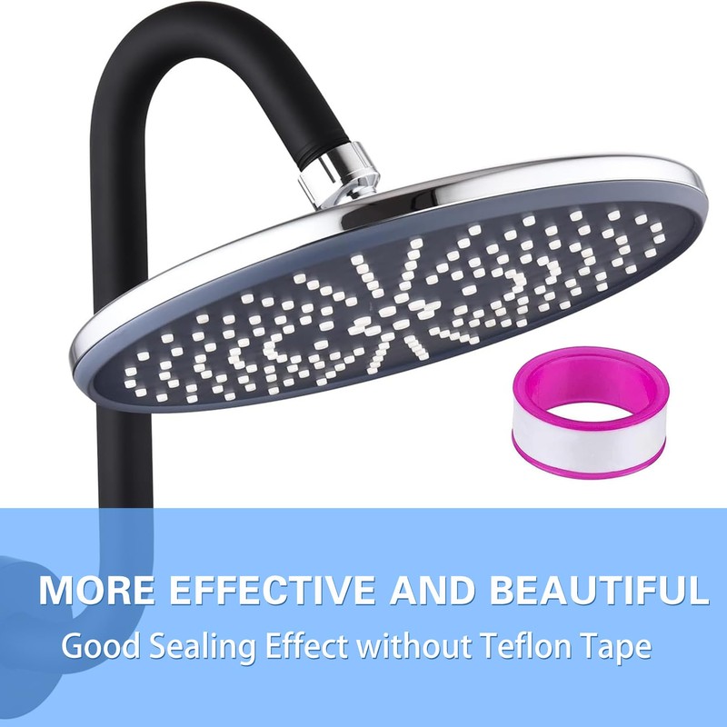 Shower Head Extension Arm,10 Inch High Rise Shower Arm with