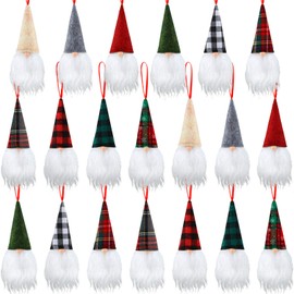 40 Pieces 10 Styles Gnome Christmas Ornaments Christmas Tree Hanging Gnomes Swedish Handmade Plush Gnomes Santa Elf Hanging Home Decorations for Christmas Tree Party Decor(6.8 Inch)