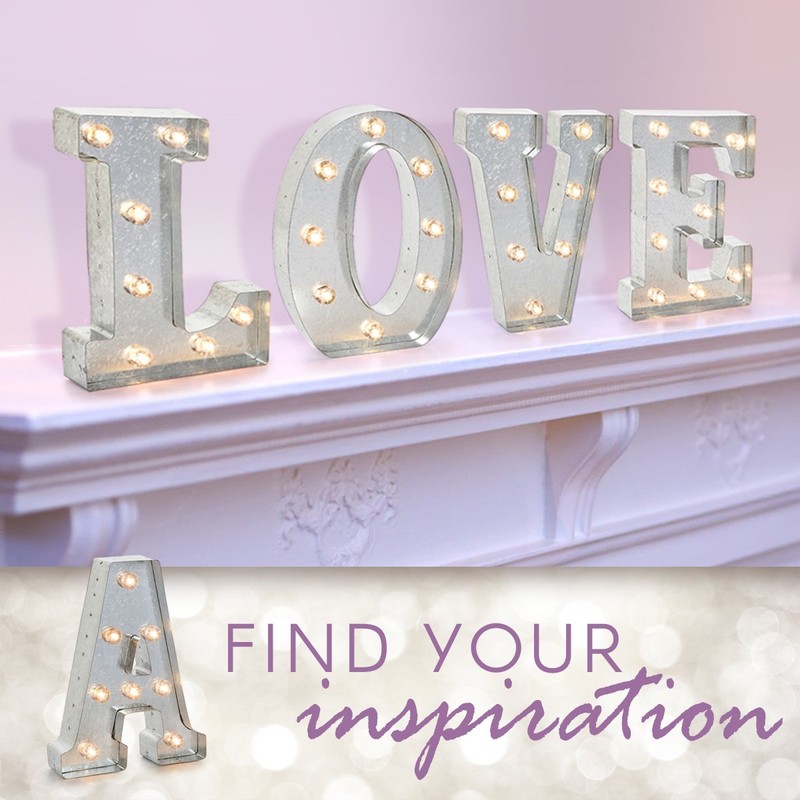 Darice Silver Metal Marquee Letter 9.875"-I