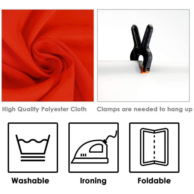 xisho Blue Screen Backdrop 6.6×5ft Portrait Background 100% Polyester Collapsible