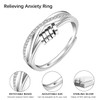 GWAWG Anxiety Rings 2PCS Sterling Silver Plated Rings Fidget Ring,