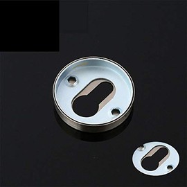 2Pcs Round Keyhole Escutcheon Cover with Screws Stainless Steel Lock Key Hole Red Copper Lock Cover Plate Silver/Copper