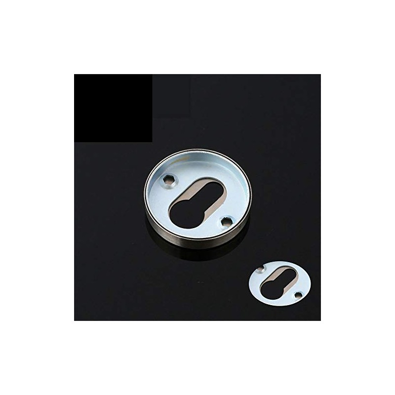 2Pcs Round Keyhole Escutcheon Cover with Screws Stainless Steel Lock