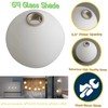 FMOPQ Lighting Replacement Glass Lampshade 4 Inch Milky White Glass