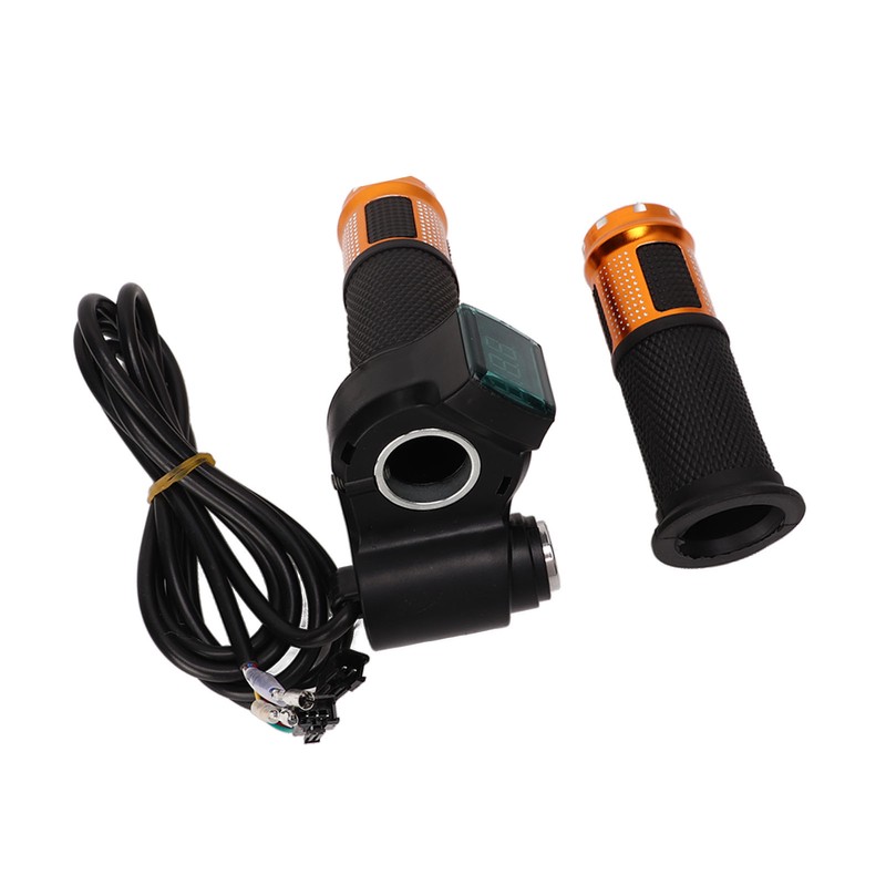 One Pair Electric Bike Throttle Handlebar with Red Screen Lock