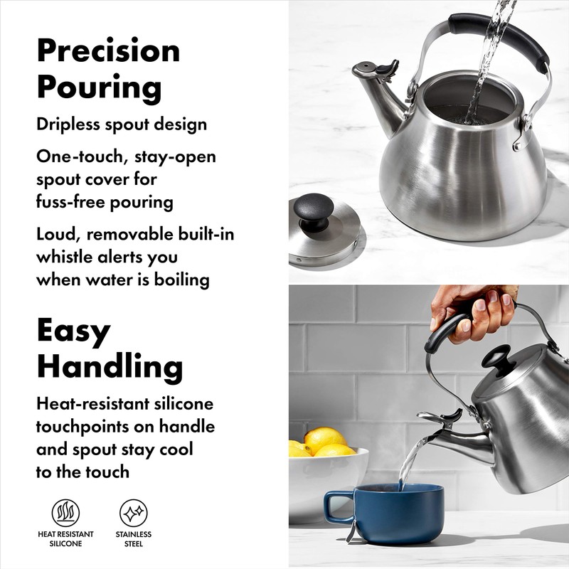 OXO BREW Classic Tea Kettle - Brushed Stainless Steel