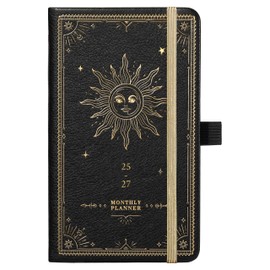 2025-2027 Pocket Planner - Monthly Pocket Planner (36-Month) with 60 Notes Pages, Jan. 2025 - Dec. 2027, 6.2" x 4", 3 Year Monthly Planner with Contacts, Holidays and Pen Holder, Back Pocket - Black