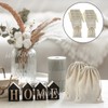 HAIKING Cotton Linen Drawstring Bag, 20 Pcs Reusable Cotton Muslin