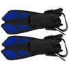 1 Pair Adjustable Swimming Fins TPR Open Heel Long Diving