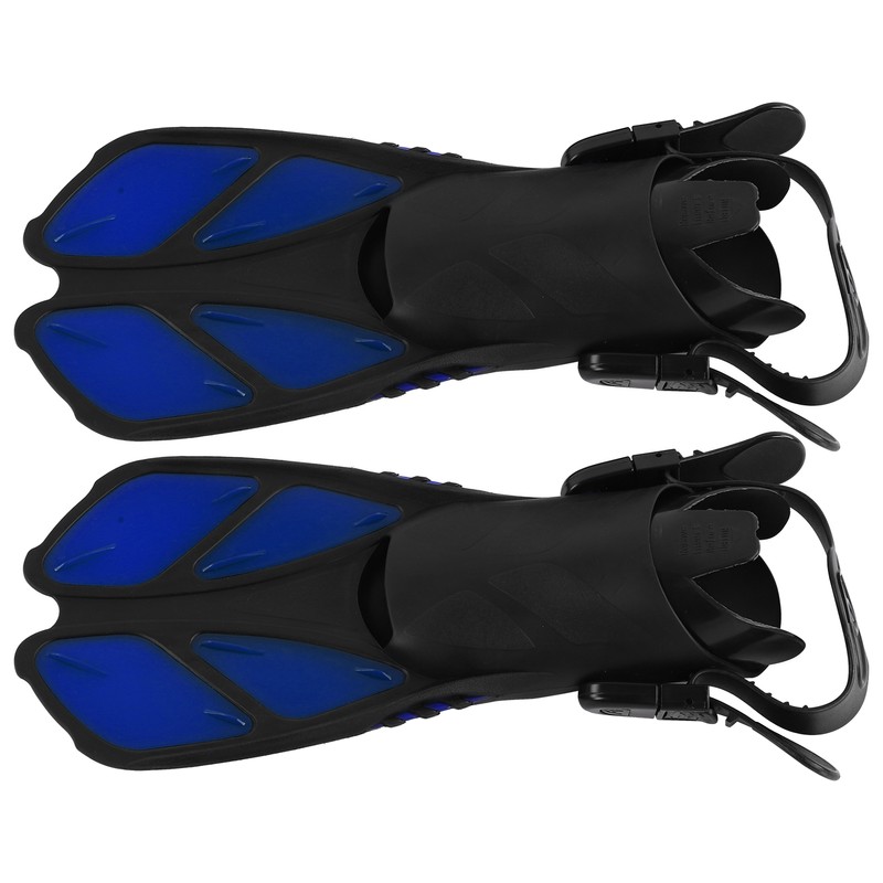 1 Pair Adjustable Swimming Fins TPR Open Heel Long Diving