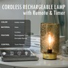 ULAROOM Cordless Lamps Rechargeable Battery Operated lamp,Glass Table Lamp Remote