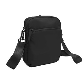 TASSINI TRENDS T Crossbody Shoulder Bag, Small Messenger Satchel for Men and Women, Travel Work Mini Bag (BLACK)