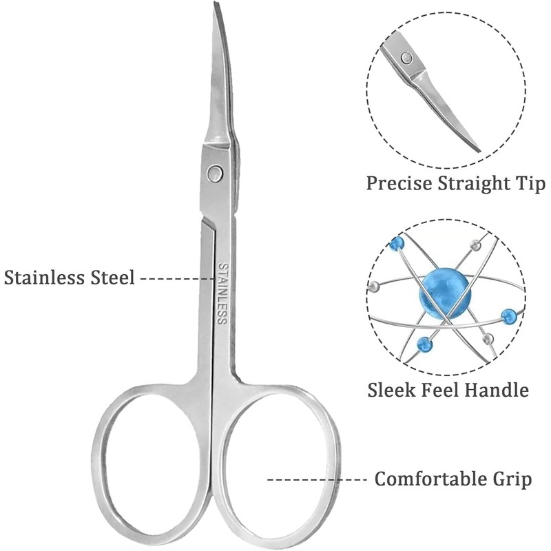 Senshuomy Professional Multi-Purpose Scissors Set - Curved Blade Design for