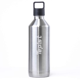 Tepist ThirtyO 30oz Stainless Steel Bottle Compatible with Sodastream Machines | Silver | Vacuum Sealed | Double Walled | Leak-Proof | Easy to Carry | Reusable Bottle