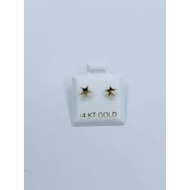 Unbranded 14k Gold Earrings Stars De Tornillo - Aretes De Estrella De Oro
