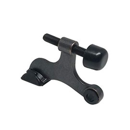 Litepak Hinge Pin Door Stop 2 1/2" x 3 1/4" Heavy Duty Stopper w/Rubber Tip Steel Screw (Oil Rubbed Bronze, 1 Pack)