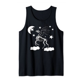 Moonlight Unicorn Costume For Girls Pegasus Gothic Skeleton Tank Top