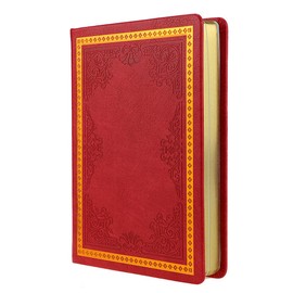 MAZERAN Vintage Diary, PU Leather Hardcover Retro Embossed Travel Journal Writing Notebook, College Ruled Personal Planner 5.5 x 7.7" Gift for Women Wife Daughter