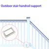 2-Pack 2" x 3.5" Slotted Handrail Bracket Kit, White Vinyl
