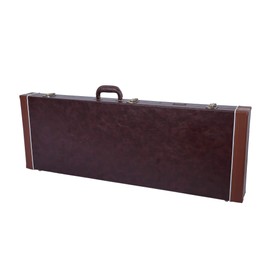Crossrock Hardshell Wood Case for Jazzmaster/Jaguar Style Electric Guitars-Brown(CRW600JMBR)