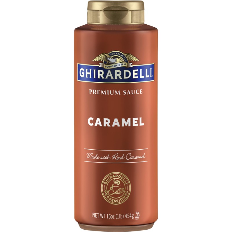 Ghirardelli Caramel Sauce Squeeze Bottle, 16 Ounce (Pack 3) with
