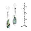 AeraVida Elegantly Long Teardrop with Inlaid Abalone Shell .925 Sterling