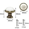 Gad2go 6Pcs Cabinet Knob Vintage Ceramic Drawers Knobs 34mm Round