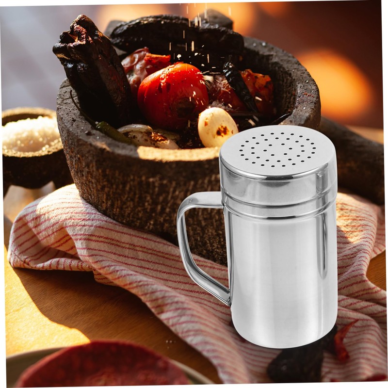 SHOWERORO 3pcs Stainless Steel Powdered Sugar Shaker Baking Duster Lid