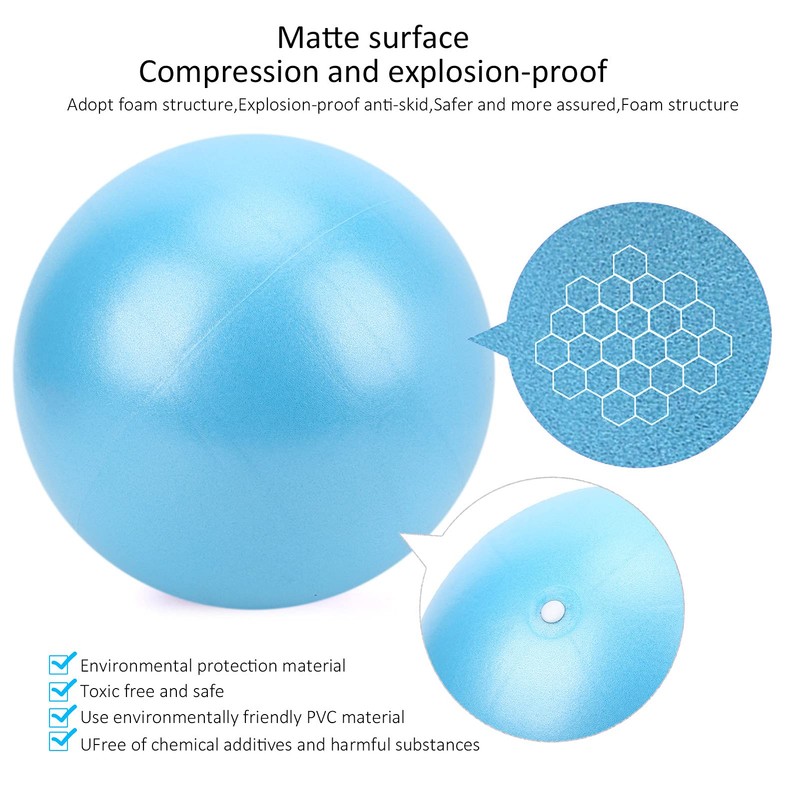 QANYEGN 25cm Heavy Duty Yoga Exercise Ball, 3 Colors Pilates
