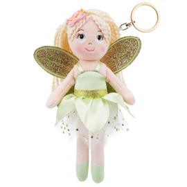 June Garden 7" Enchanted Garden Fairy Doll Nixie - Plush Soft Keychain - Bag Charm Gift for Girls - Green