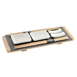 SUSHI Set 9 Bamboo Pizarra 30 x 10 x 3.5 cm 2 Servicios