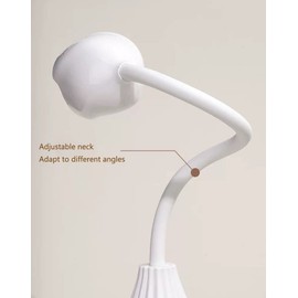 RUIWAN UV LED Rose Nail Lamp Mini Nail Phototherapy Machine Portable Desktop Nail Dryer Light Professional Quick-Drying Nail Polish Rubber Baking Lamp with 60 Second Timer, White