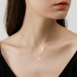 EVEYE S925 Sterling Silver Necklace For Women, Teardrop Pendant Necklaces, Pear Pendant Necklace Jewelry Minimalist style Gift