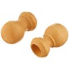 Gardinia Ball 2 x End Piece Wood Beech for Curtain