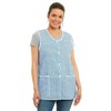 Ladies Dogtooth Buttons Through Design Piping Tabard Apron Overalls Front