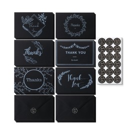 Mr. Pen- Blank Thank You Cards with Envelopes, 18 Pack, 4x6, Thank You Notes with Envelopes, Black Wedding Thank You Cards Wedding, Thank You Note Cards, Baby Shower Thank You Cards