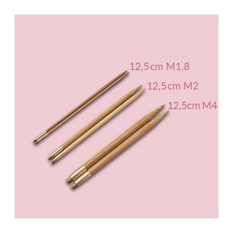 Seeknit Interchangeble Needle Tips, Beige, M2 12,5cm x 4.5mm