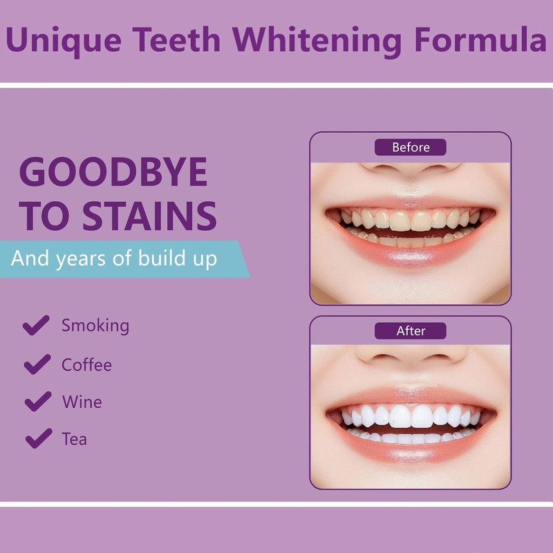 Teeth Whitening Strips Fast Acting for Removing Smoking, Coffee, and